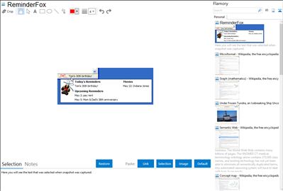 ReminderFox - Flamory bookmarks and screenshots