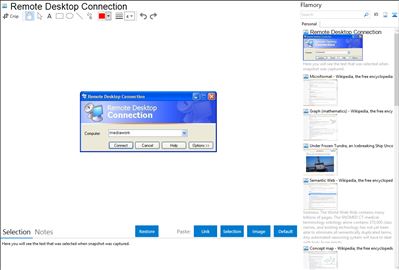 Remote Desktop Connection - Flamory bookmarks and screenshots