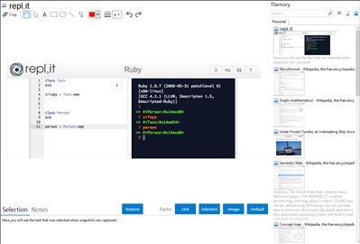 repl.it - Flamory bookmarks and screenshots