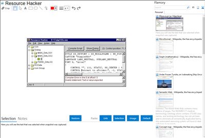 Resource Hacker - Flamory bookmarks and screenshots