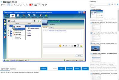 RetroShare - Flamory bookmarks and screenshots
