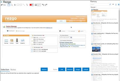 Rezgo - Flamory bookmarks and screenshots