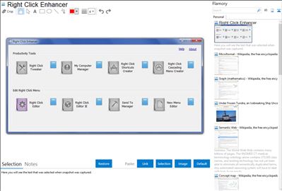 Right Click Enhancer - Flamory bookmarks and screenshots