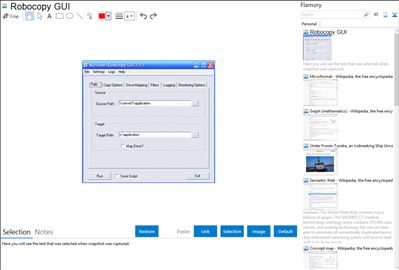 Robocopy GUI - Flamory bookmarks and screenshots