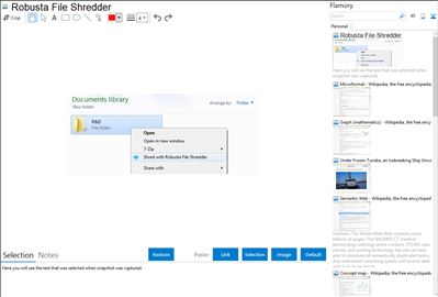 Robusta File Shredder - Flamory bookmarks and screenshots