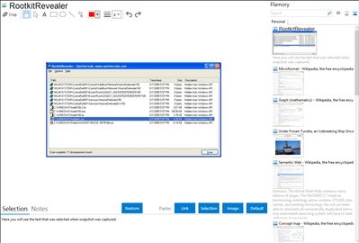 RootkitRevealer - Flamory bookmarks and screenshots