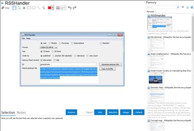 RSSHandler - Flamory bookmarks and screenshots