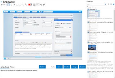 Shopware - Flamory bookmarks and screenshots