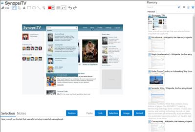 SynopsiTV - Flamory bookmarks and screenshots