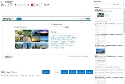 Tabday - Flamory bookmarks and screenshots