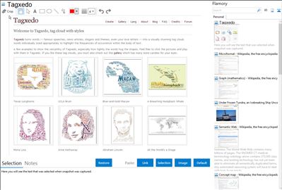 Tagxedo - Flamory bookmarks and screenshots