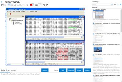 Tail for Win32 - Flamory bookmarks and screenshots