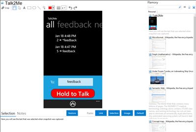 Talk2Me - Flamory bookmarks and screenshots