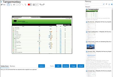Tampermonkey - Flamory bookmarks and screenshots