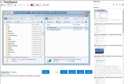 TaskSpace - Flamory bookmarks and screenshots