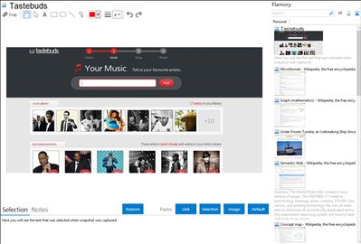 Tastebuds - Flamory bookmarks and screenshots