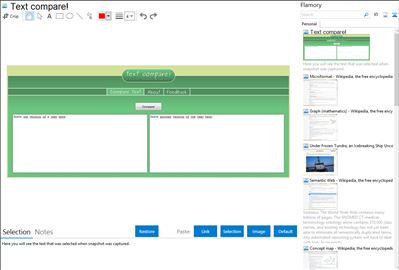 Text compare! - Flamory bookmarks and screenshots
