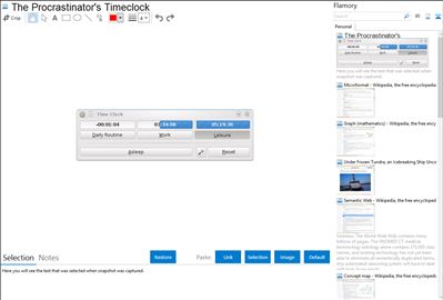The Procrastinator's Timeclock - Flamory bookmarks and screenshots
