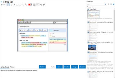 TitanPad - Flamory bookmarks and screenshots