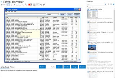 Torrent Harvester - Flamory bookmarks and screenshots