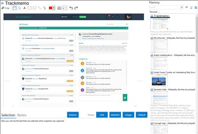 Trackmemo - Flamory bookmarks and screenshots