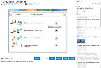 CopyTrans TuneTastic - Flamory bookmarks and screenshots