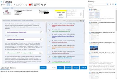 Turnitin - Flamory bookmarks and screenshots