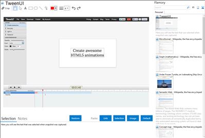 TweenUI - Flamory bookmarks and screenshots