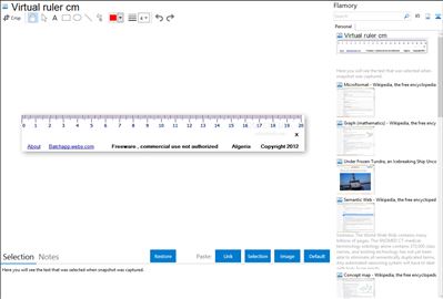 Virtual ruler cm - Flamory bookmarks and screenshots