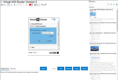Virtual Wifi Router Version 2 - Flamory bookmarks and screenshots