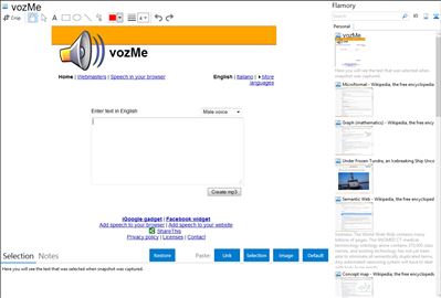 vozMe - Flamory bookmarks and screenshots